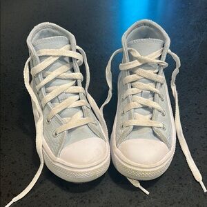 Converse Blue Canvas High-Top Sneakers platform
